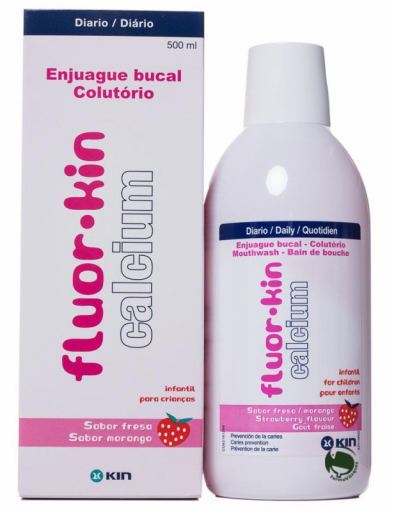 Fluor Calcium Strawberry Children&#39;s Mouthwash 500 ml