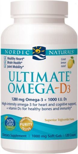 Ultimate Omega D3 Lemon 120 Softgels