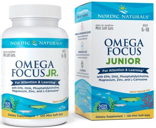 Omega Focus Junior 120 mini Softgels