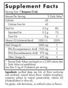 Ultimate Omega Xtra 3400 mg Lemon 237 ml