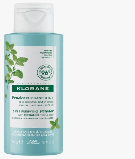 Organic Aquatic Mint and Clay Purifying Powder 3 in 1 50 gr