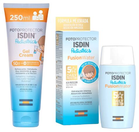 Pediatrics Sunscreen Gel Cream SPF 50+ + Fusion Water SPF 50