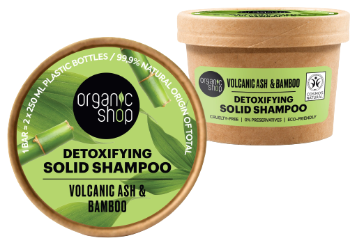 Detoxifying Solid Shampoo Volcanic Ashes and Bamboo 60 gr